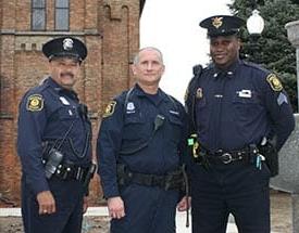 Three police officers